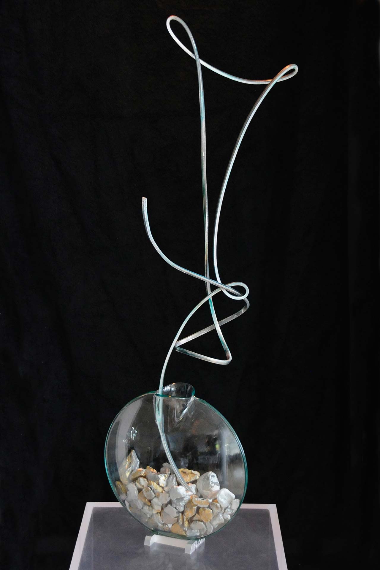 Metal Vase Sculpture