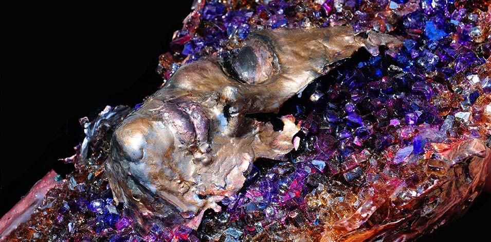 Geode abstract face sculpture Geode abstract face sculpture