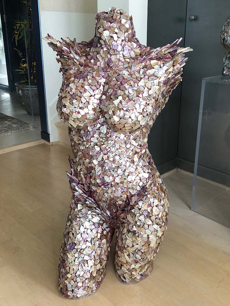 Mother of Pearl torso abstract artwork